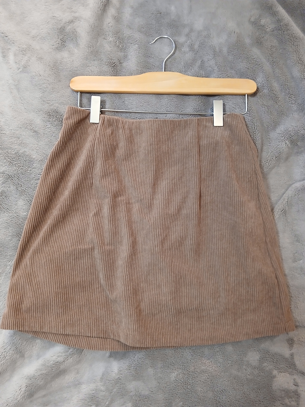 Corduroy Mini Skort in Light Brown